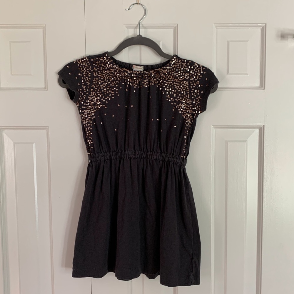 J Crew Crewcuts Black bronze sequin dress SIZE 7
